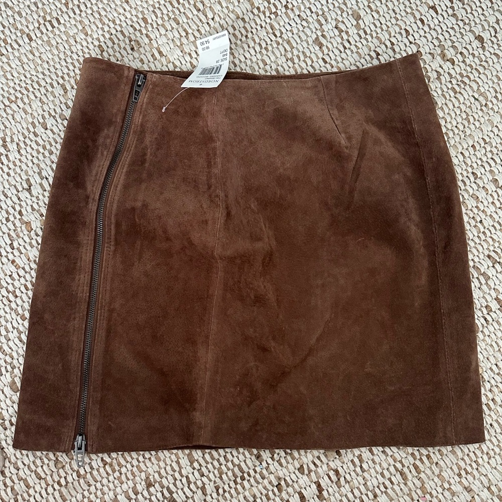 NWT blank nyc brown suede skirt